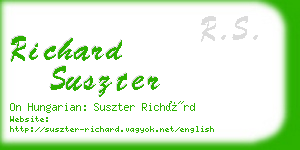 richard suszter business card